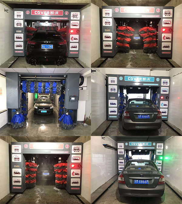 中國江蘇省南京金橋：中化加油站?安裝2臺凱沃龍門洗車機(jī)調(diào)試完畢…