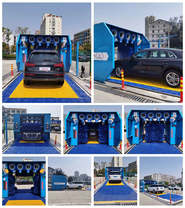 凱沃KW-05LF系列高節(jié)能款-無人值守洗車設(shè)備地址：蒼南縣公安局交警大隊(duì)停車場(chǎng)